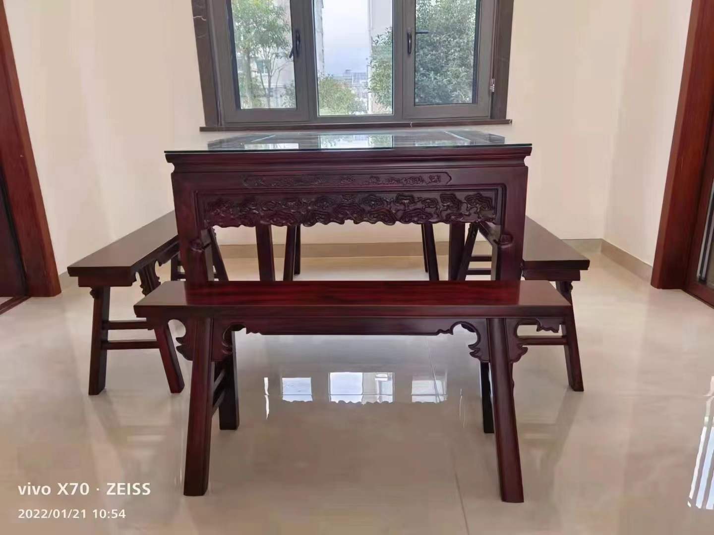 阔叶荷花宝座沙发+罗汉床+圈椅+电视柜+缅花床